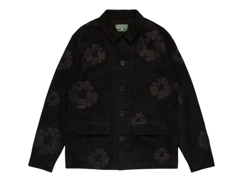 ジャケット・アウター COTTON WREATH SUEDE WELDING JACKET Denim Tears Cotton Wreath Suede Welding Jacket Black Men's - SS26 - US