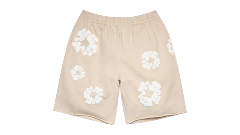 Denim Tears Cotton Wreath Sweatshorts Cream Men's - SS26 - US