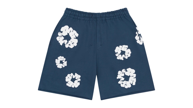 Denim Tears Cotton Wreath Sweatshorts Navy Men's - FW25 - US