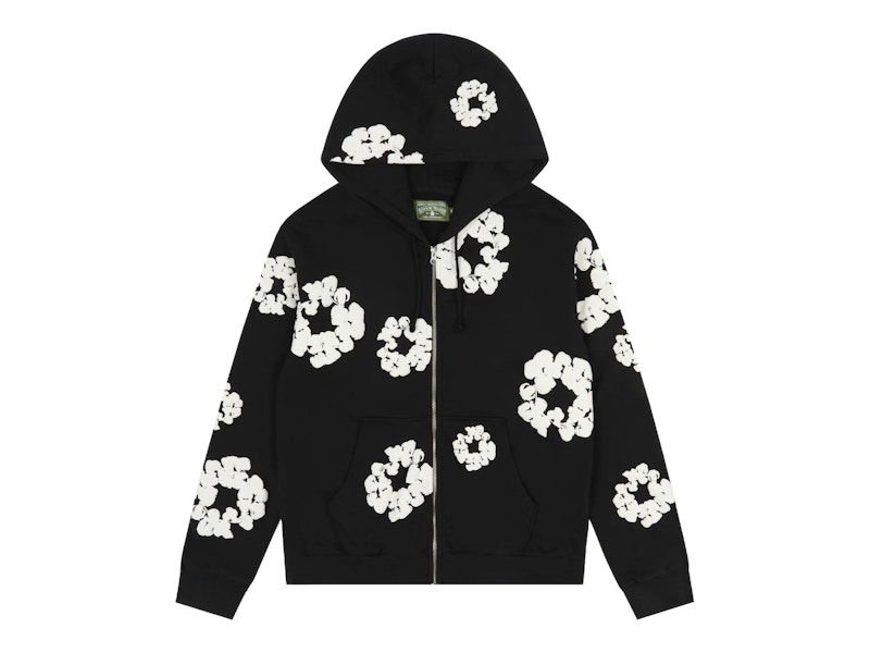 トップス DENIM TEARS COTTON WREATH ZIP HOODIE Denim Tears Cotton Wreath Zip Hoodie Black Men's - FW25 - US