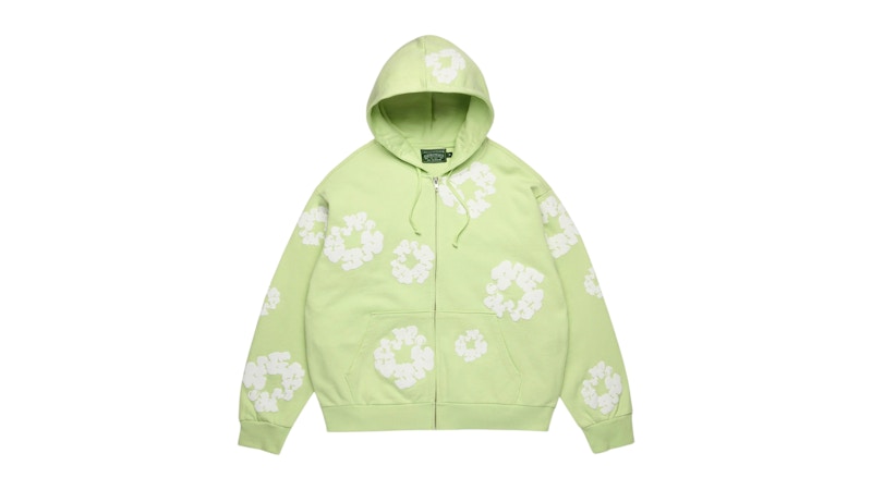 トップス DENIME TEARS COTTON WREATH ZIP HOODIE M Denim Tears Cotton Wreath Zip Hoodie Mint Men's - SS26 - US