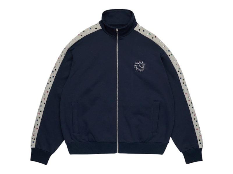 Denim Tears Denim U Rhinestone Fleece Track Jacket Navy