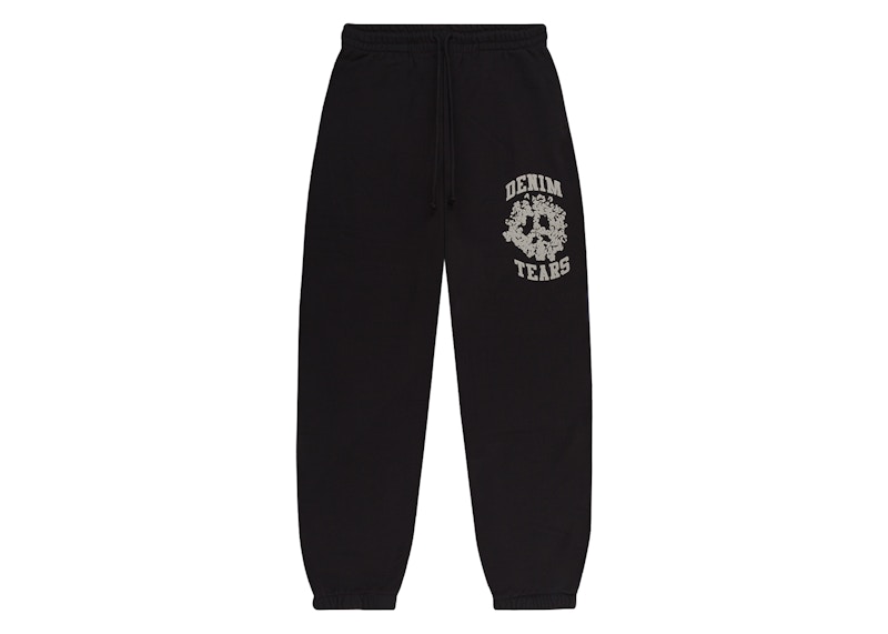 Pre-owned Denim Tears Men's Denim University Sweatpants (ss24) In Black