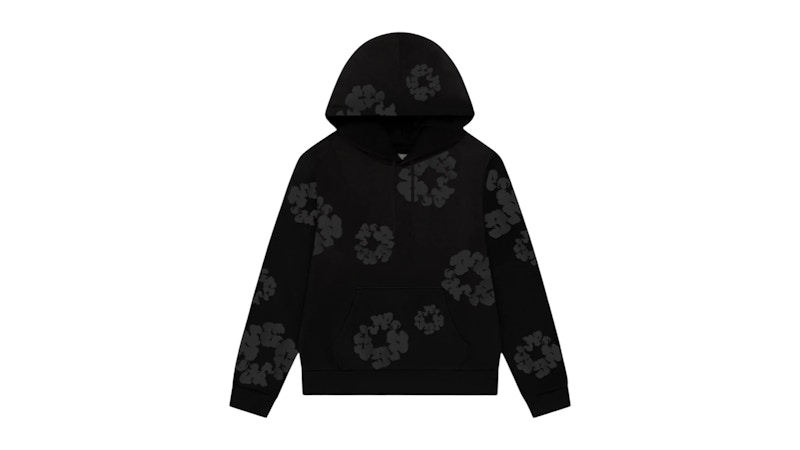 Denim Tears Faded Mono Cotton Wreath Hoodie Black Men's - FW25 - GB