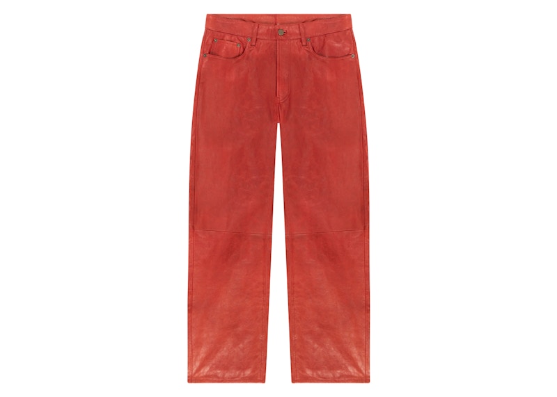 LEVI’S RED / asymmetry leather pants LEVI'S RED / asymmetry leather pants Vtg RARE Red Leather