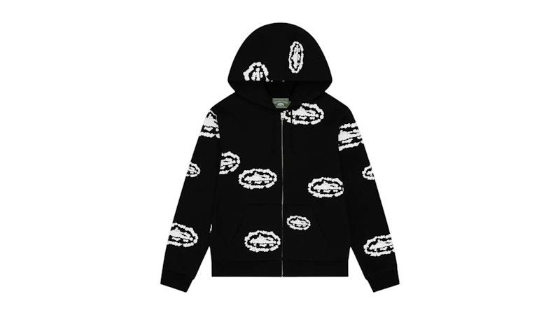 Denim Tears Island Wreath Zip Hoodie Black Men's - FW25 - US