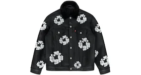 Denim Tears x Levi's Leather Cotton Wreath Type-3 Jacket Black Denim