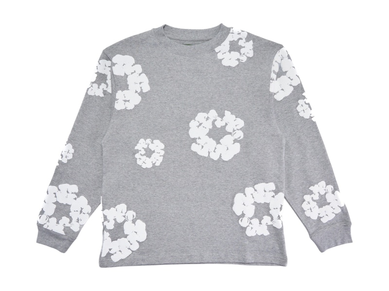 Denim Tears Long Sleeve Cotton Wreath T-shirt Green Men's