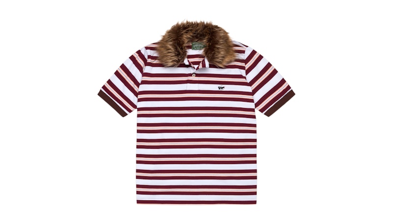Denim Tears Panther Fur Collar Polo Red Men's - SS26 - US