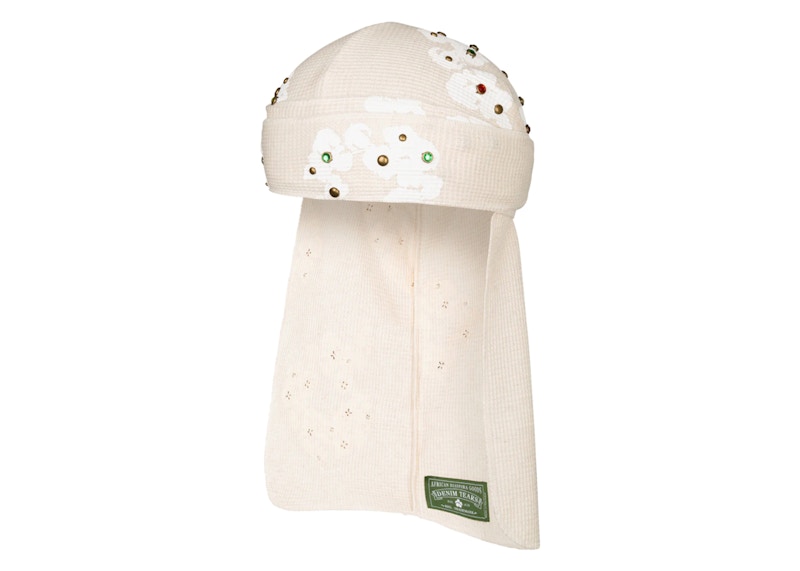 Denim Tears Rhinestone Cotton Wreath Durag Oatmeal Men's - SS24 - US