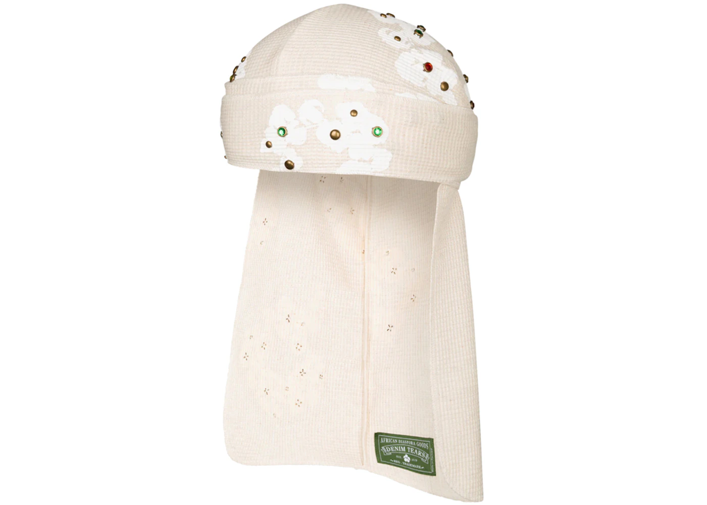 Denim Tears Rhinestone Cotton Wreath Durag Oatmeal Men's - SS24 - US