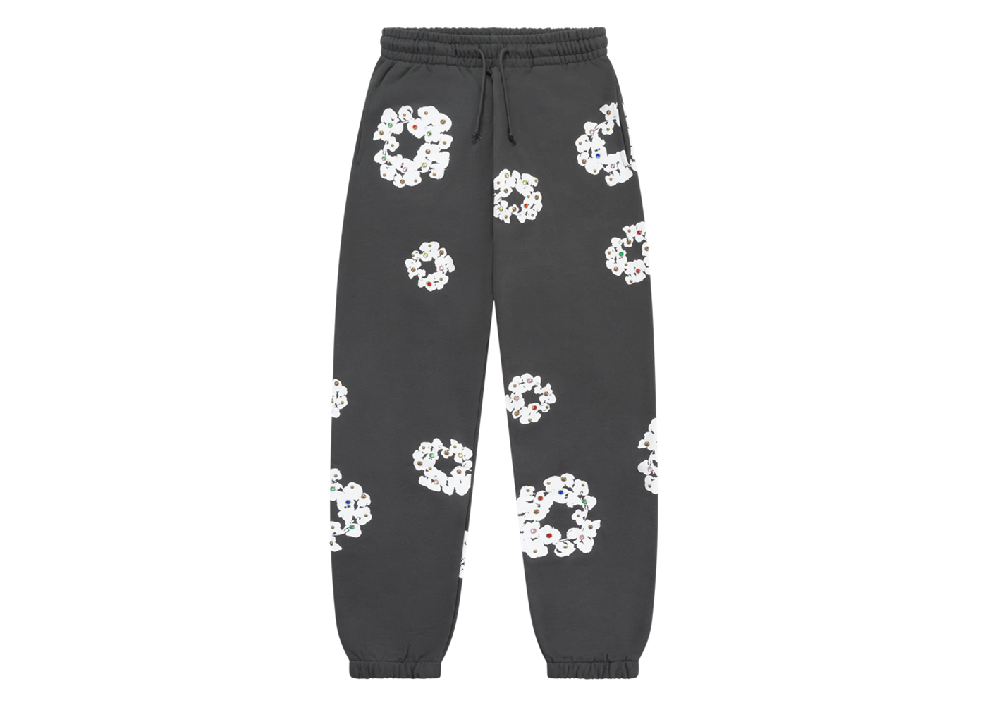 Denim Tears Rhinestone Cotton Wreath Sweatpants Vintage Black ...