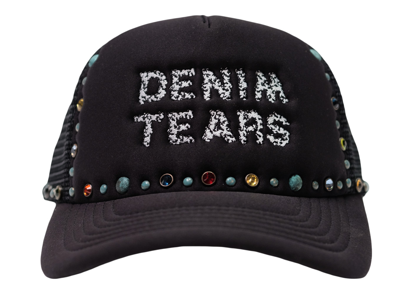 Denim Tears Rhinestone Wreath Trucker Hat Black Men's - US
