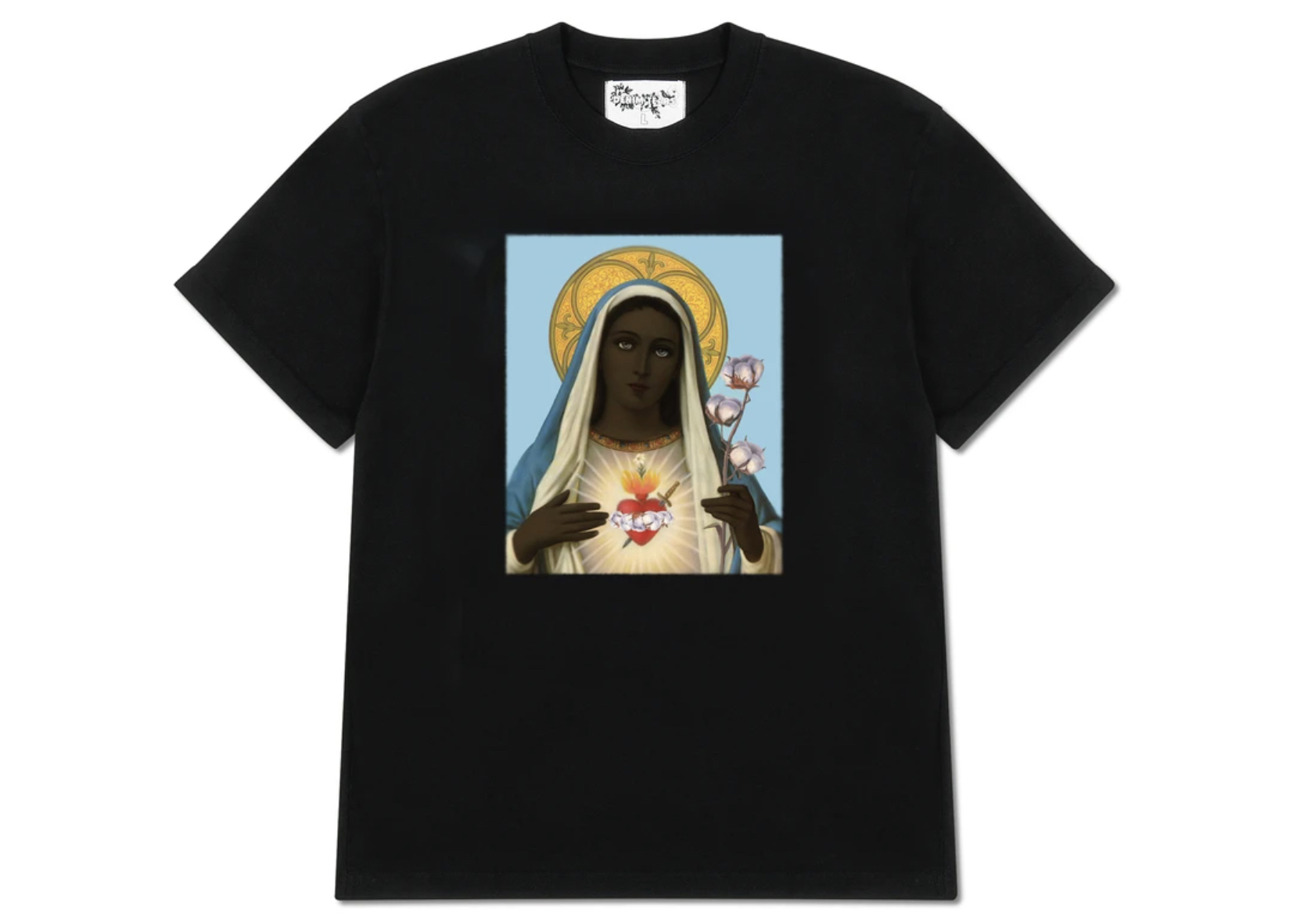 デニムティアーズ DENIM TEARS  Black Mary-Saint Mary TEE ブラックマーリーセイントマーリープリントTシャツ メンズ XL