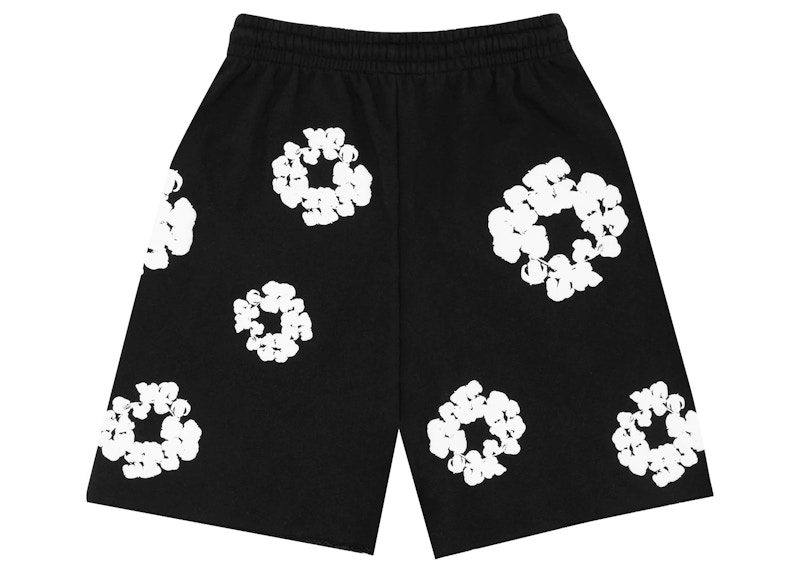 Denim Tears The Cotton Wreath Shorts Black Men's - FW23 - US