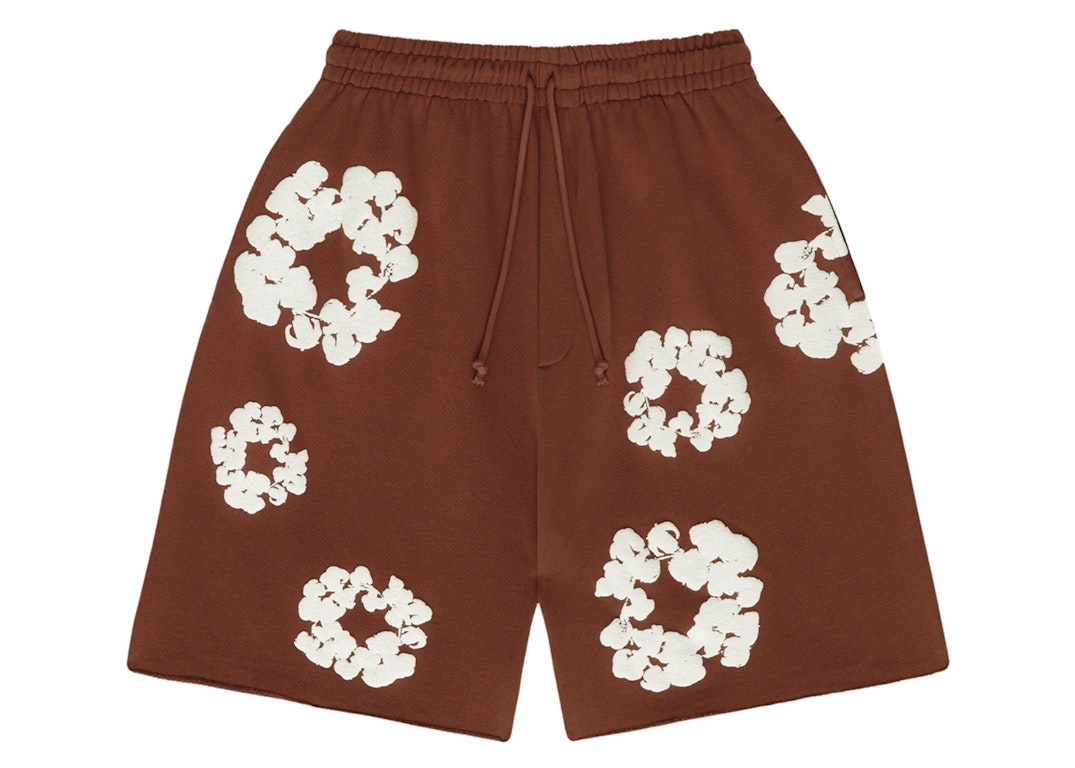 Pre-owned Denim Tears The Cotton Wreath Shorts Brown