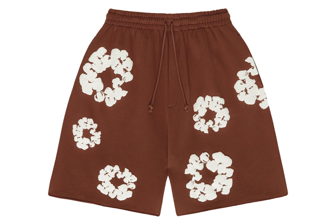 Pre-owned Denim Tears The Cotton Wreath Shorts Brown