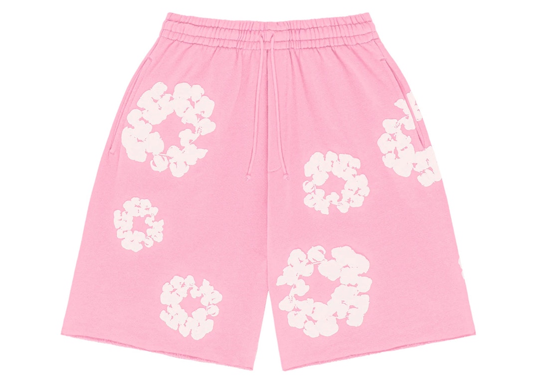 Pre-owned Denim Tears The Cotton Wreath Shorts Pink