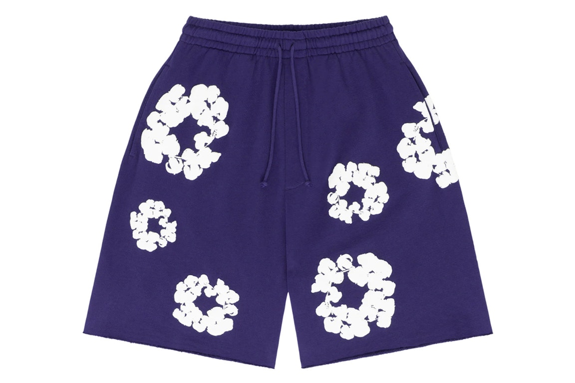 Pre-owned Denim Tears The Cotton Wreath Shorts Purple