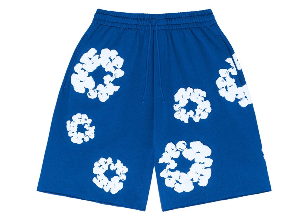 Pre-owned Denim Tears The Cotton Wreath Shorts Royal Blue