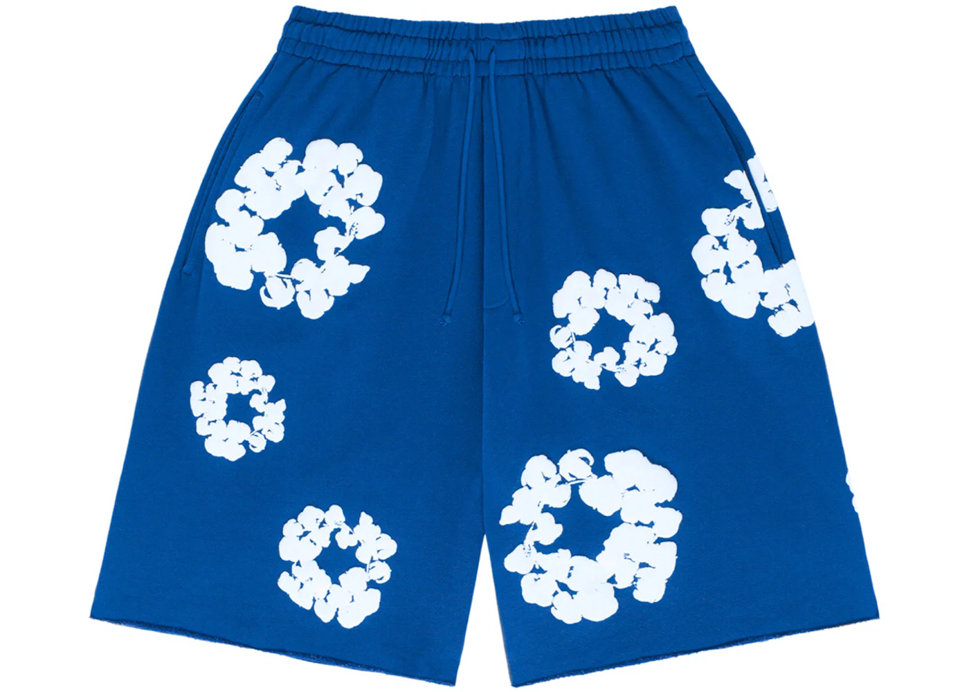 Denim Tears The Cotton Wreath Shorts Royal Blue Men's - FW23 - US
