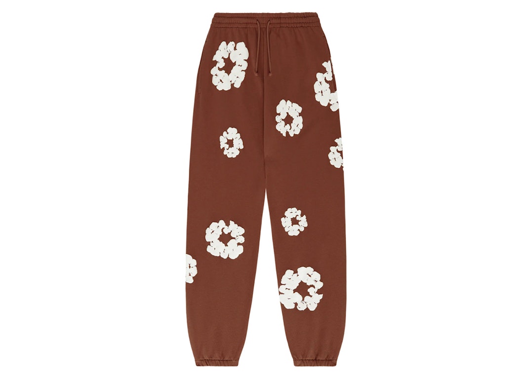 Pre-owned Denim Tears The Cotton Wreath Sweatpants Brown