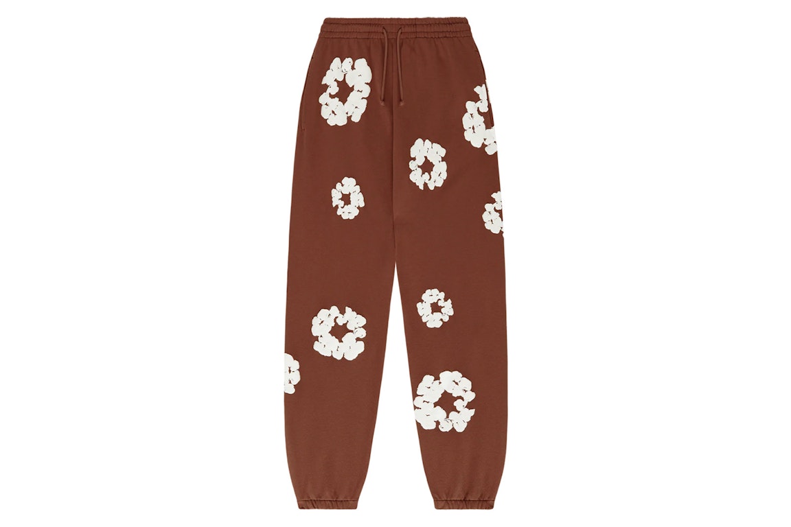 Pre-owned Denim Tears The Cotton Wreath Sweatpants Brown
