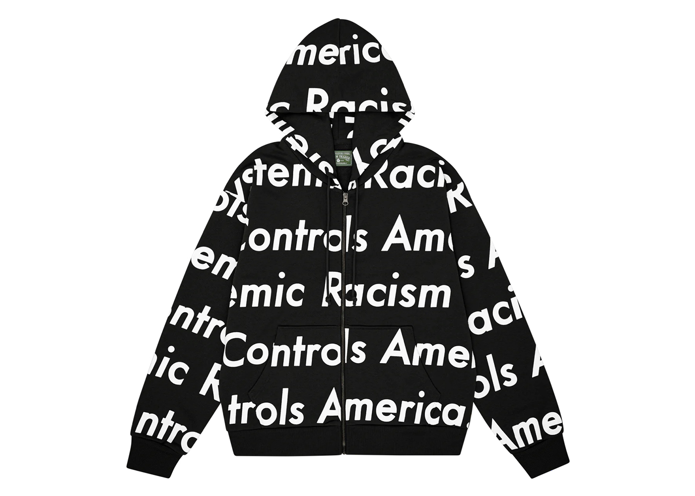 Denim Tears x Arthur Rafa Systemic Racism Controls America Zip Up ...
