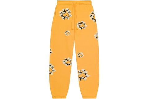 Denim Tears x CPFM Cactus Tears Wreath Pantaloni della tuta Giallo