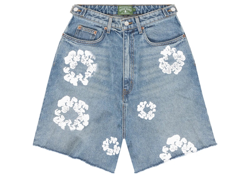 Denim Tears x Levi's Cotton Wreath Jean Short Light Wash Men's 