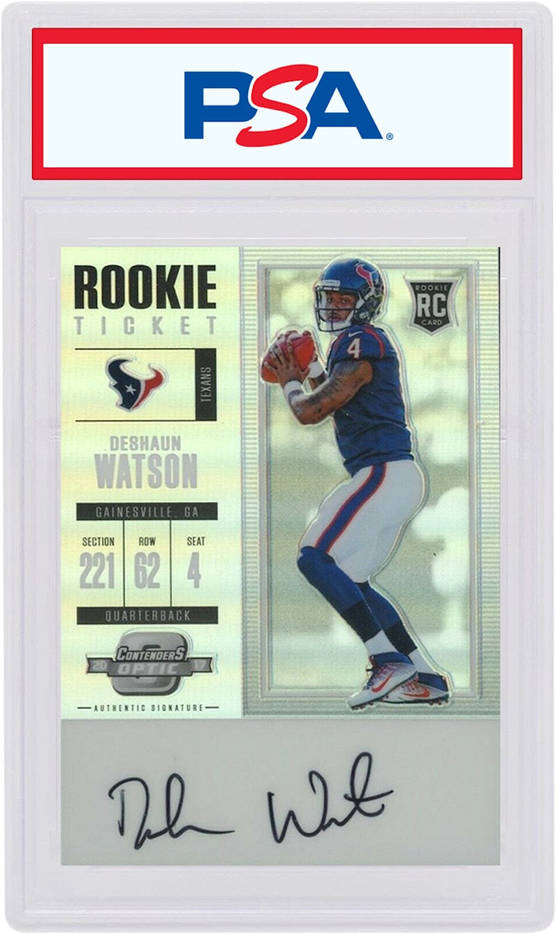 Deshaun Watson 2017 Panini Contenders Optic Rookie Autograph #102 (PSA or BGS Graded)