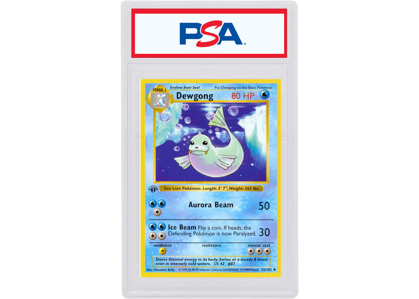 Dewgong 1999 Pokemon TCG Base Set 1st Edition #25/102 (PSA or BGS Graded) - 1999 - US Dewgong 1999 Pokemon TCG Base Set 1st Edition #25/102 (PSA or BGS Graded) - 1999 - US