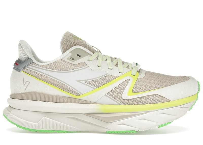 Pre-owned Diadora Men's  Atomo V7000 Green Sneakers In Whisper In Smoke Grey/white/whisper White