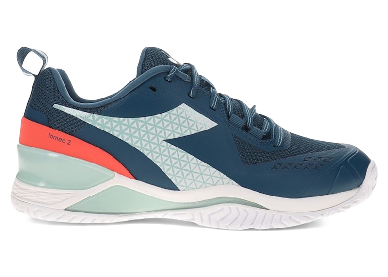 Pre-owned Diadora Blushield Torneo 2 Ag (women's) Sneakers In Legion Blue/white/surf Spray