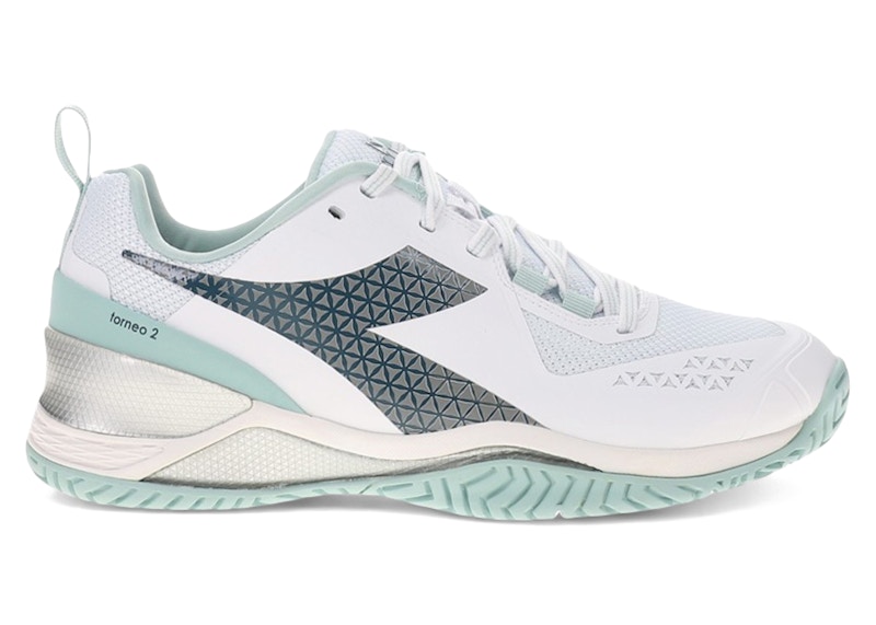 Pre-owned Diadora Blushield Torneo 2 Ag (women's) Sneakers In White/legion Blue/surf Spray