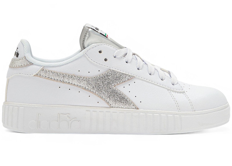 Pre-owned Diadora Game Step Premium (women's) Sneakers In White/silver In Multi