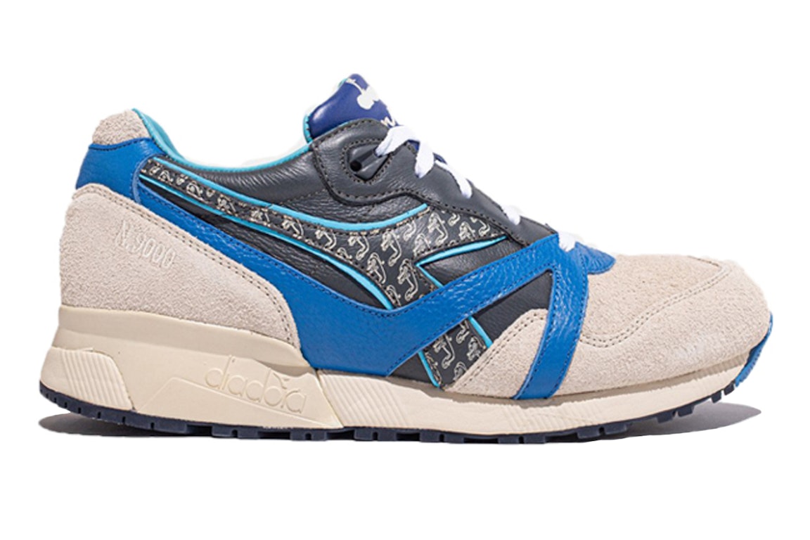 Pre-owned Diadora N9000 Hanon Pictish Warrior In Brown Glazed/grey/royal Blue