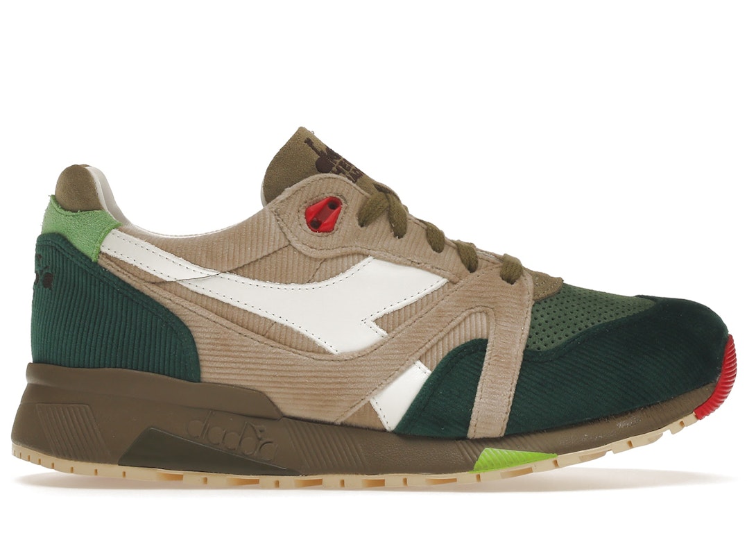 Pre-owned Diadora N9000 Italy Turnip Tops In Double Cream/green