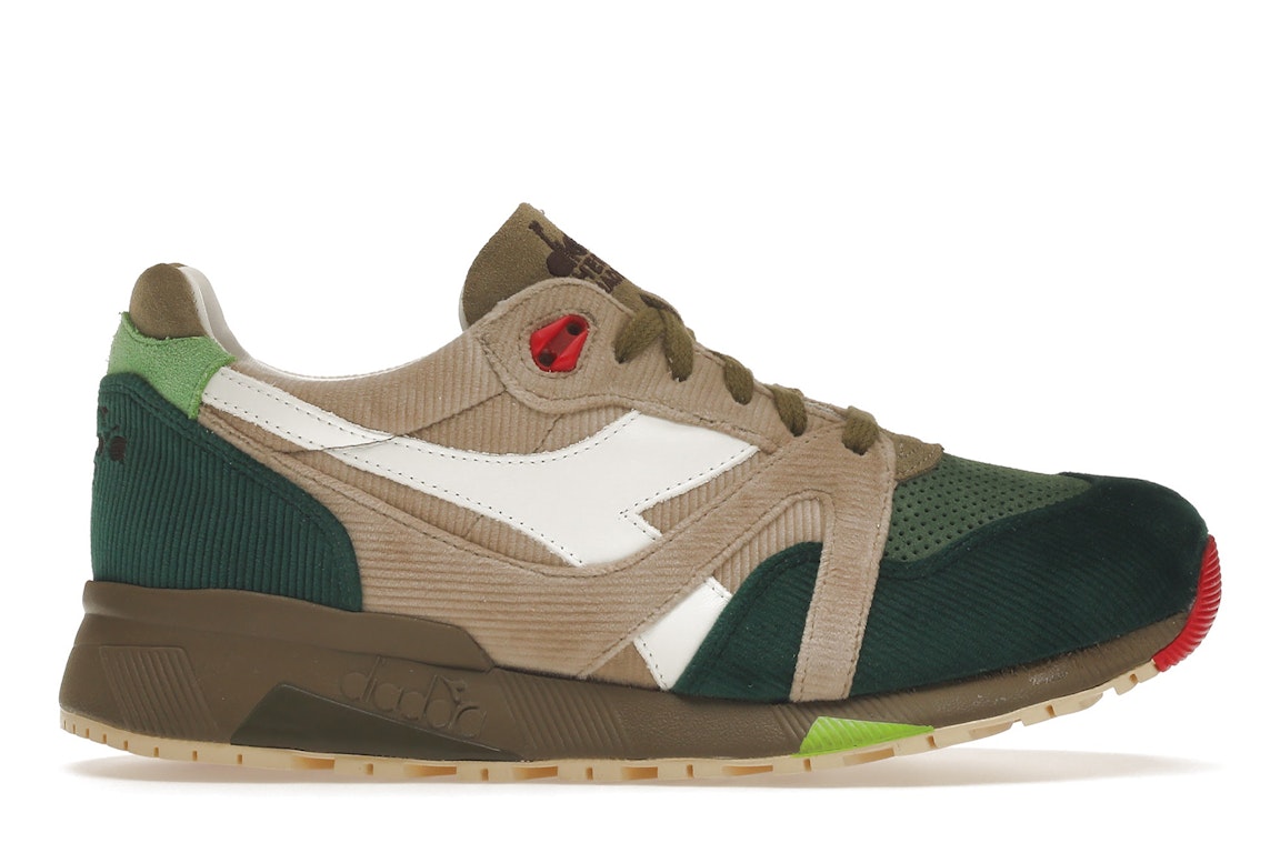 Pre-owned Diadora N9000 Italy Turnip Tops In Double Cream/green