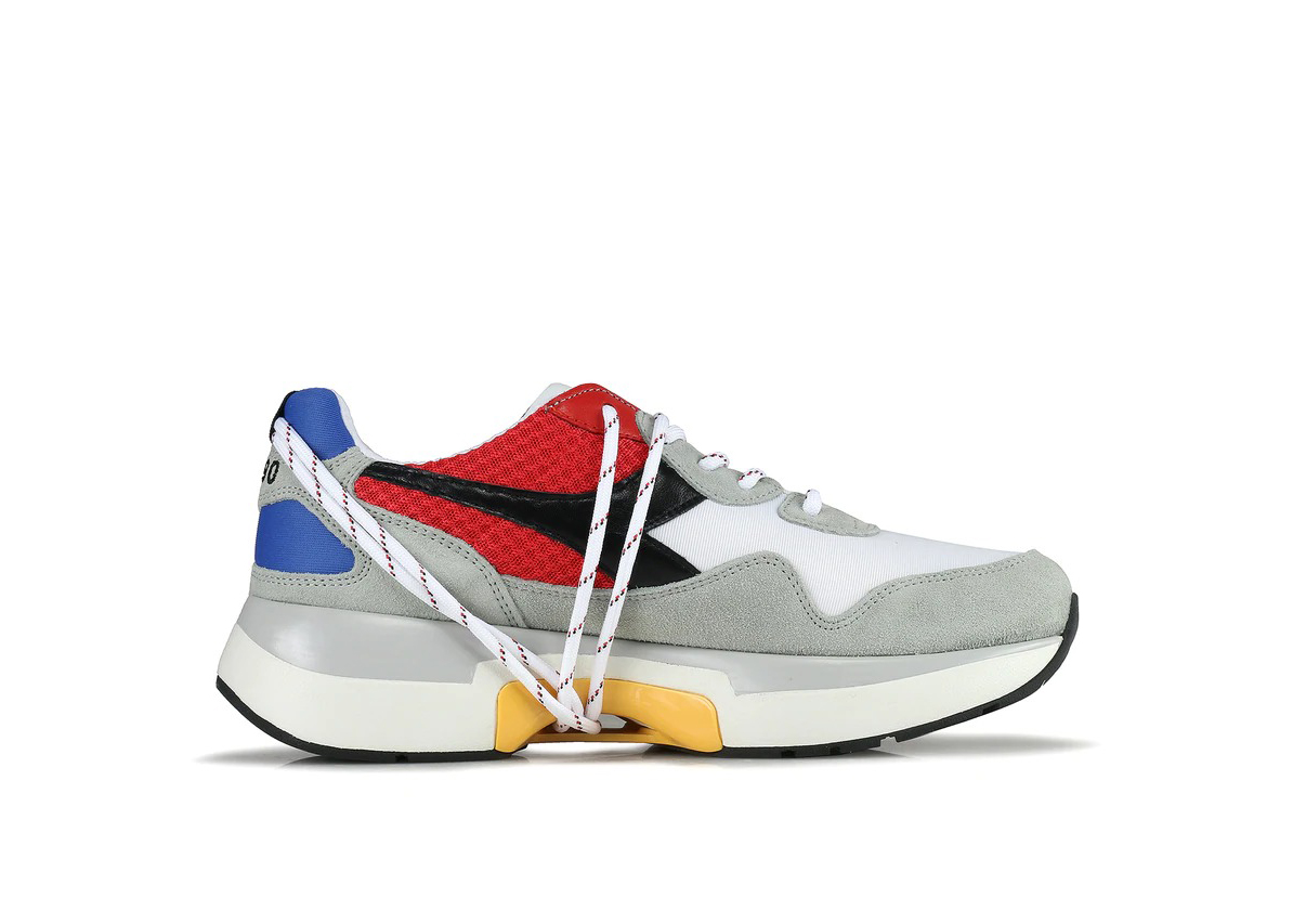 Diadora N9000 TXS H Lace Up Grey White Red (Women's) - 174817 