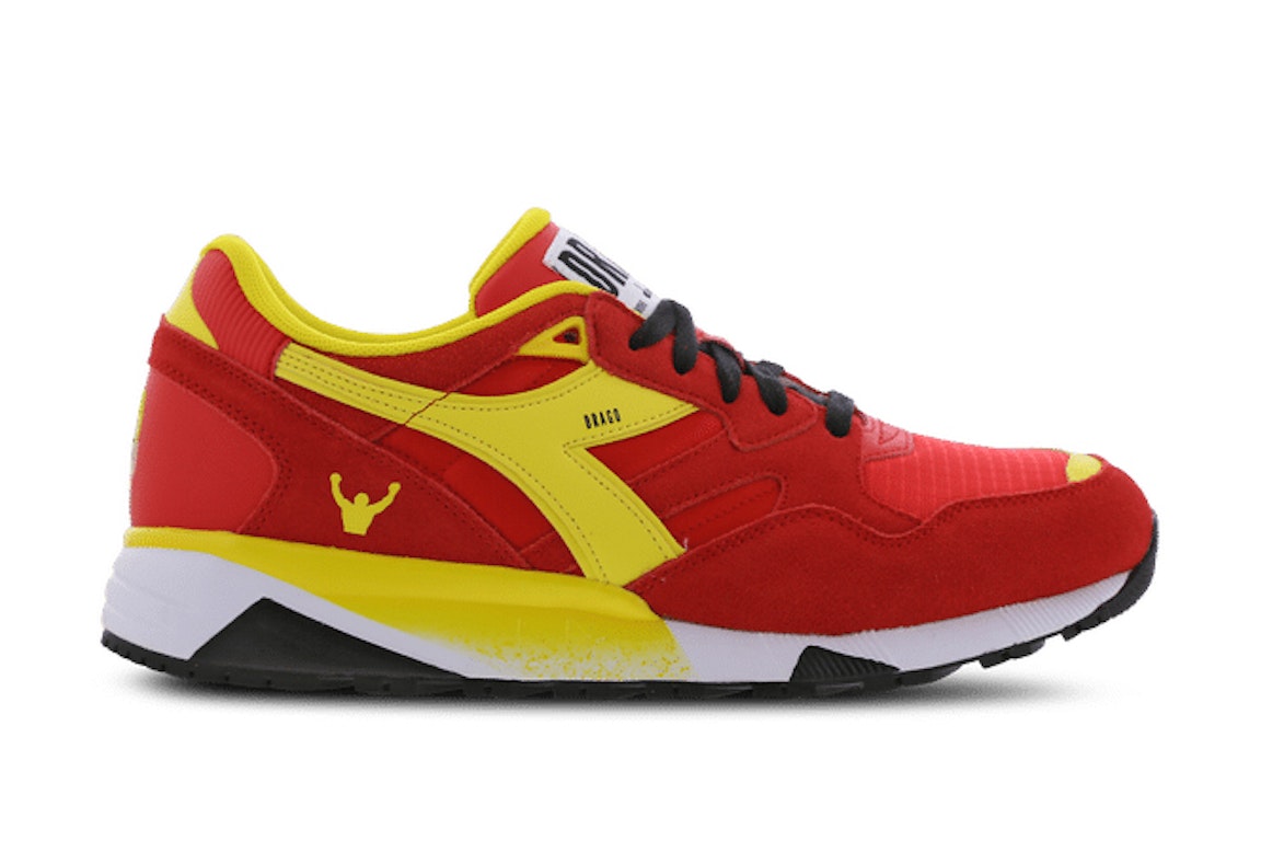 Pre-owned Diadora N9002 Rocky Ivan Drago In Red/yellow