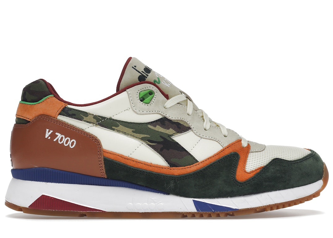 Pre-owned Diadora V7000 Bisso X L'original "made Stronger" Made In Italy In Ethereal Green