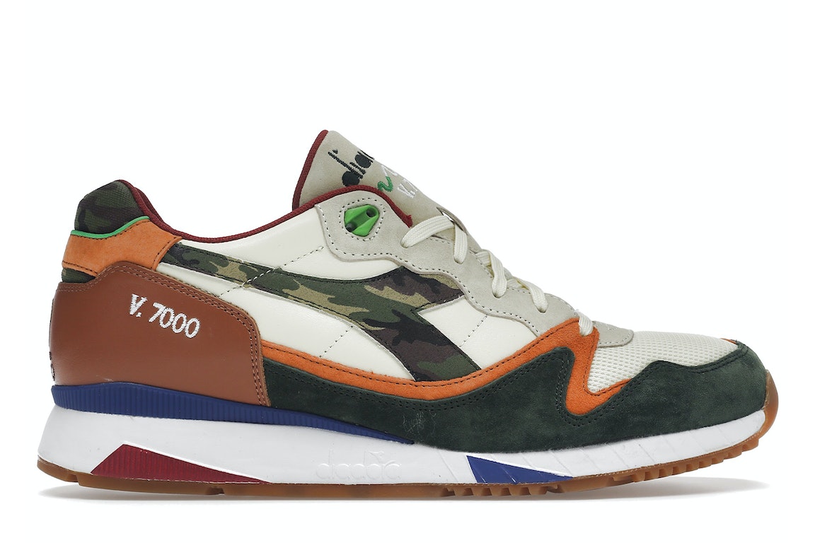 Pre-owned Diadora V7000 Bisso X L'original "made Stronger" Made In Italy In Ethereal Green