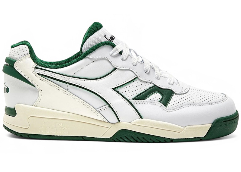 Pre-owned Diadora Men's Winner Tennis Sneakers In White/eden