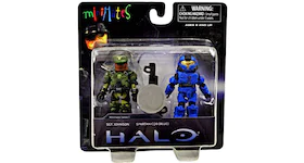 Diamond Select Toys Halo Minimates Series 1 Sgt. Johnson & Spartan CQB [Blue] Toys 'R Us Exclusive Minifigure (2-Pack)