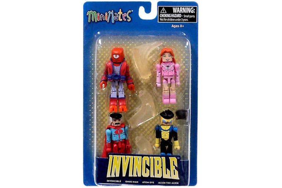 Diamond Select Toys Invincible Minimates Invincible, Atom Eve, Omni-Man &  Allen the Alien Minifigure (4-Pack)