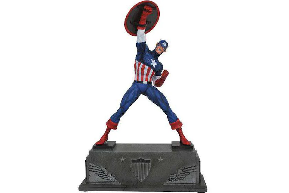 Diamond Select Toys Marvel Premier Collection Captain America Resin ...