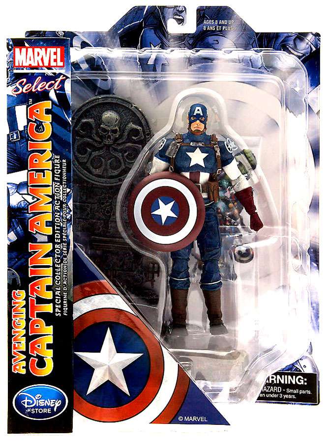 Diamond Select Toys Marvel Select Avenging Captain America Disney Store  Exclusive Action Figure