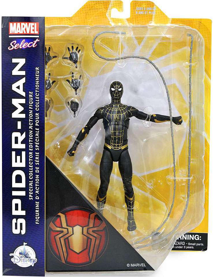 Diamond Select Toys Marvel Select Spider-Man Black & Gold Suit