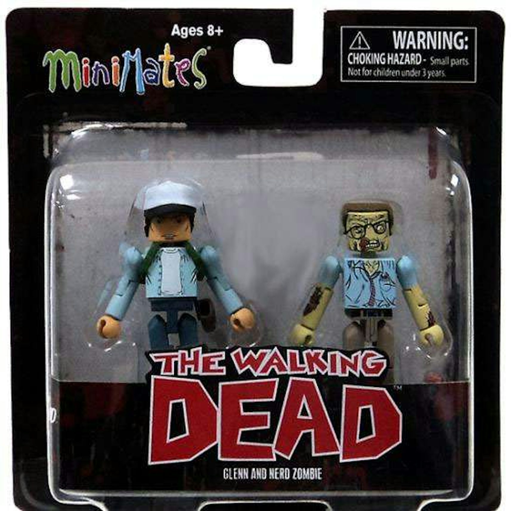 Diamond Select Toys The Walking Dead Minimates Exclusives Glenn & Nerd Zombie  Toys 'R Us Exclusive Minifigure (2-Pack) - US
